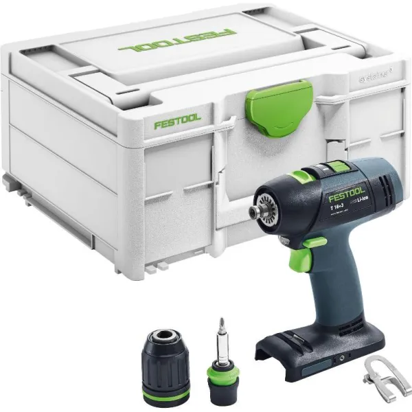 Festool ασύρματο δραπανοκατσάβιδο T 18+3-Basic σε Systainer3