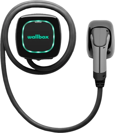Wallbox Pulsar Plus σταθμός φόρτισης με Wi-Fi, 22 kW, 5 μέτρα, Τύπος 2, μαύρο