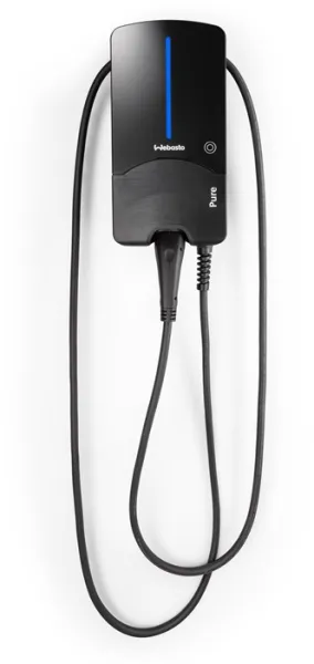 Webasto Pure Θήκη φόρτισης 22 kW Type 2 Black Edition με καλώδιο 7 m - Ενσωματωμένο ρελέ υπολειπόμενου ρεύματος Type B