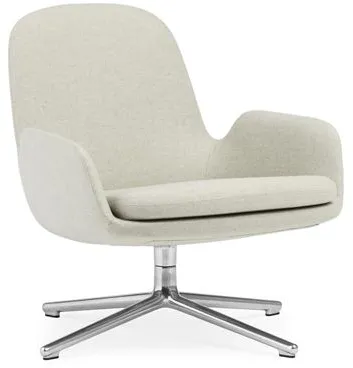 Normann Copenhagen Era Πολυθρόνα Χαμηλή με Περιστρεφόμενη Βάση Αλουμινίου/Main Line Flax MLF20