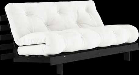 Καναπές-κρεβάτι Karup Design Roots με στρώμα Roots 160x200 Natural/Μαύρο λακαρισμένο