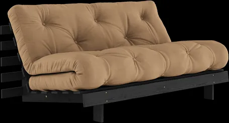 Καναπές-κρεβάτι Karup Design Roots με στρώμα Roots 160x200 Mocca/Μαύρη λάκα