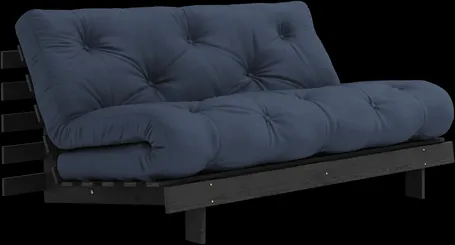 Καναπές-κρεβάτι Karup Design Roots με στρώμα Roots 160x200 Μπλε Μαριν και Μαύρο Λάκα