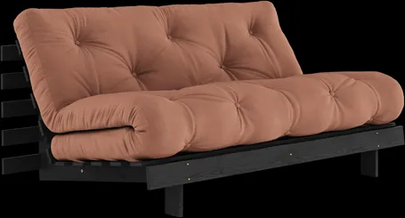 Καναπές-κρεβάτι Karup Design Roots με στρώμα Roots 160x200 Clay Brown/Μαύρη λάκα