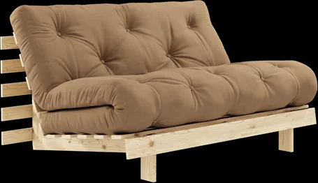 Καναπές-κρεβάτι Karup Design Roots με στρώμα 140x200 755 Mocca/Πεύκο