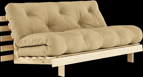 Καναπές-κρεβάτι Karup Design Roots με στρώμα 160x200 758 Wheat Beige/Πεύκο