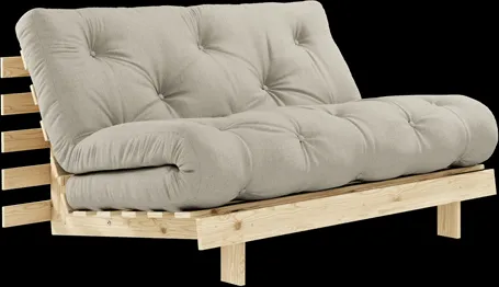 Καναπές-κρεβάτι Karup Design Roots με στρώμα 140x200 914 Λινό/Πεύκο