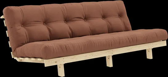Καναπές-κρεβάτι Karup Design Lean με στρώμα Alpha 130x200 Clay Brown/Raw