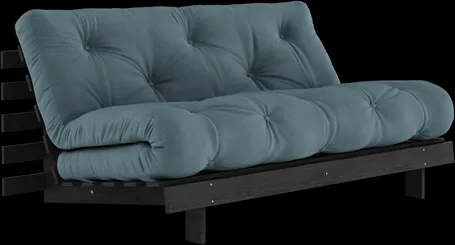 Καναπές-κρεβάτι Karup Design Roots με στρώμα Roots 160x200 Πετρόλ/Μαύρη λάκα