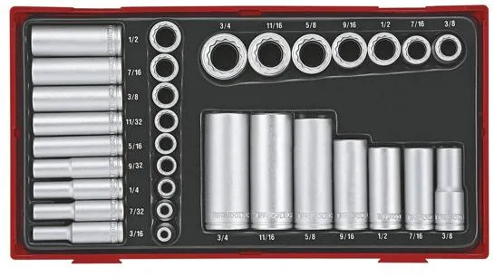 Σετ καρυδιών Teng Tools 1/4-3/8 ίντσας - 32 τεμαχίων